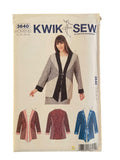 Kwik Sew 2658 women’s jackets sewing pattern. Bust 45, 49, 53, 57 inches
