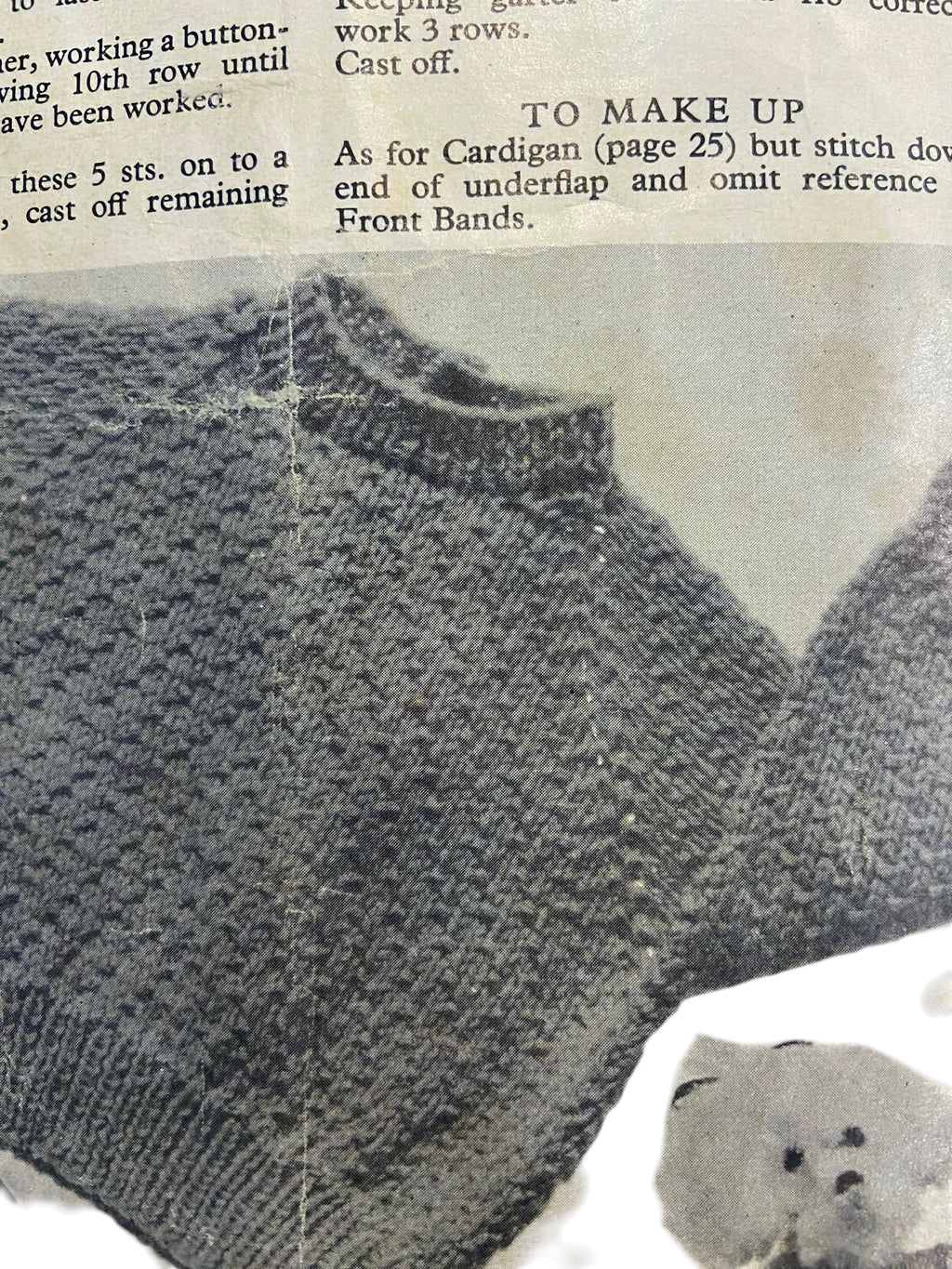 Vintage 1950s or 1960s First Woollies by stitch craft knitting pattern book for babies 6 months and under