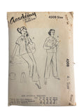 Academy 4308 vintage 1950s pajamas sewing pattern 34 inch bust.