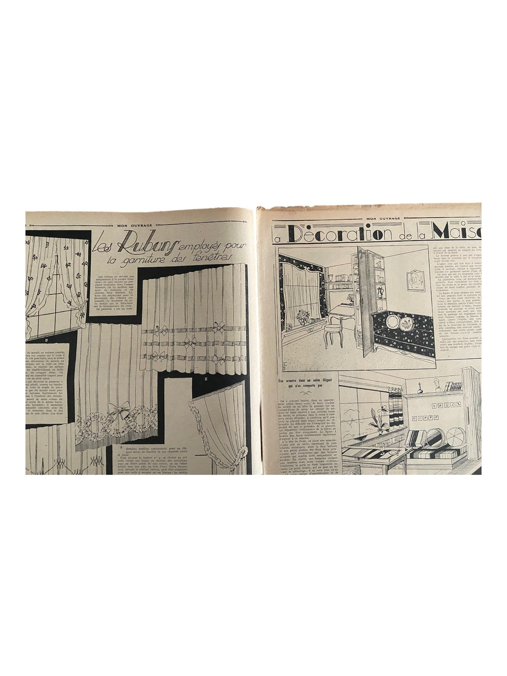Mon Ouvrage 1 Mars 1938 vintage French craft magazine with knitting pattern for the jacket on the cover