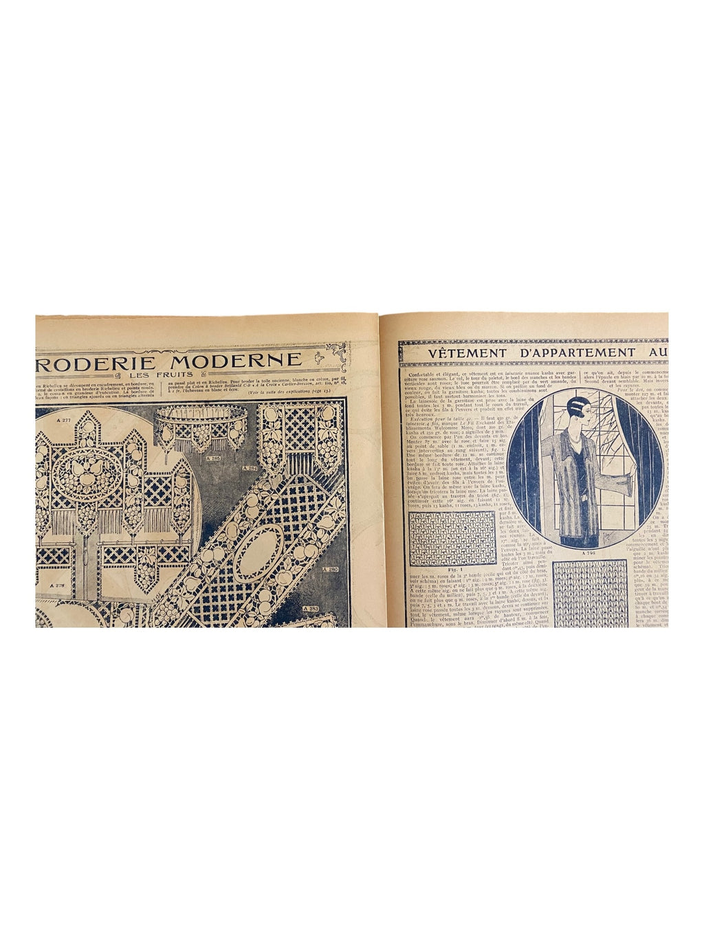 Mon Ouvrage 1 Mars 1929 vintage French craft magazine with knitting pattern for the jacket on the cover