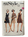 Style 2506 vintage 1960s tunic dress and blouse sewing pattern. Bust 35 inches