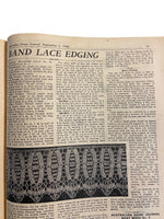 Australian home journal September 2nd 1946 with three sewing patterns, unused, factory folded, two women’s dresses (36 inch bust) and child’s frock age 8 years