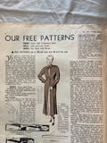 Weldon’s Smart Fashions for Wider Hips catalogue Series No. 357 circa 1930s with three sewing patterns, unused, factory folded dress with contrasting panel, satin and lace frock, day dress with revers. Bust 38 inches.