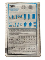 Simplicity 9305 vintage 1980s jacket sewing pattern.  Bust 34, 36, 38 inches