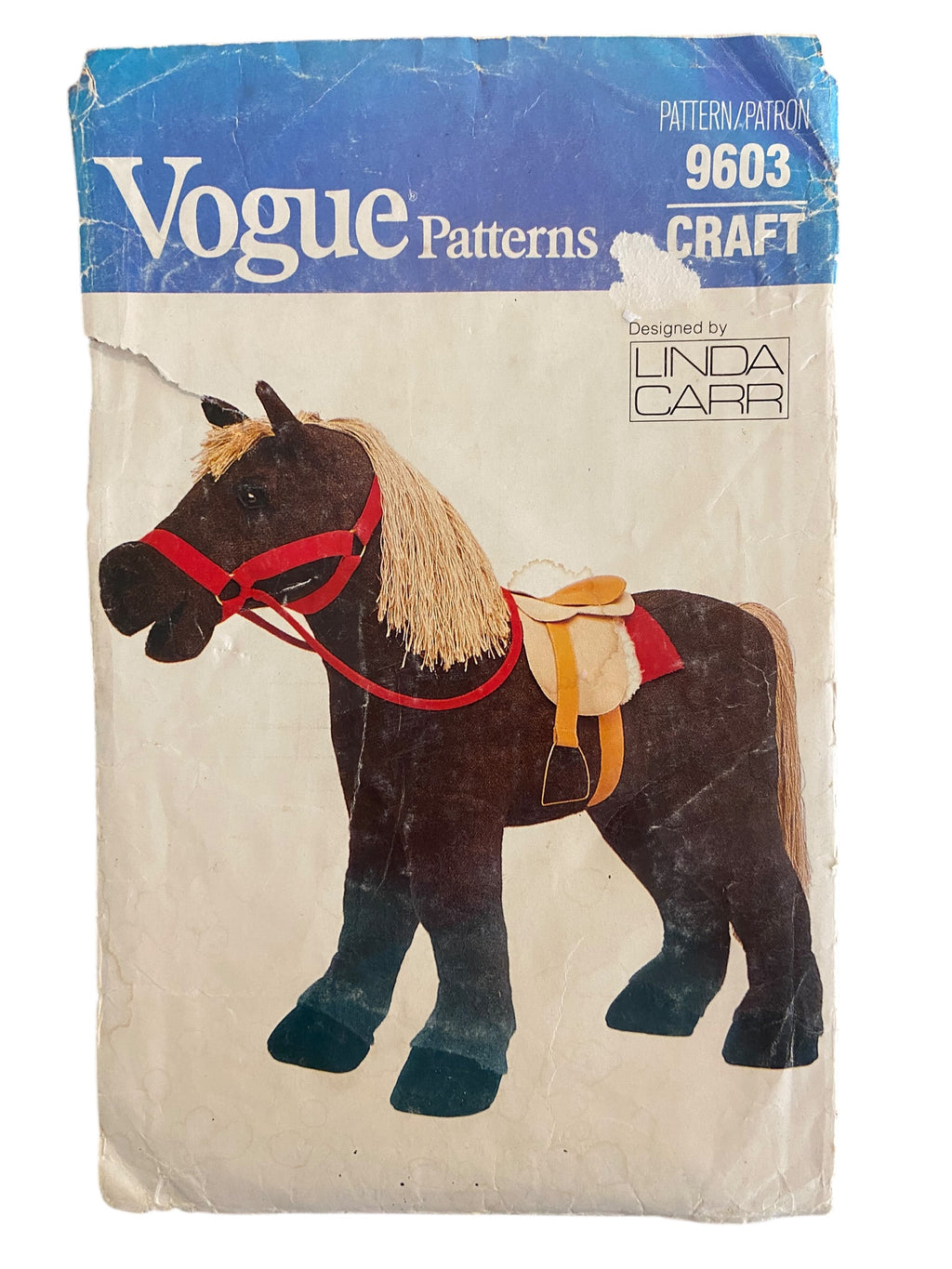 Vogue 9603 vintage 1980s pony and saddle craft sewing pattern