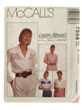 McCall's 7558 vintage 1990s Creative Woman’s shirt sewing pattern. Bust 42, 44, 46