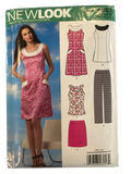 New Look 6057 dress, tops, pants and skirt sewing pattern. Sizes 8-18
