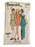 Butterick vintage 1970s dress and pants or shorts sewing pattern Bust 32 inches