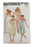 Butterick 3434 vintage 1980s lingerie sewing pattern Bust 32.5 inches