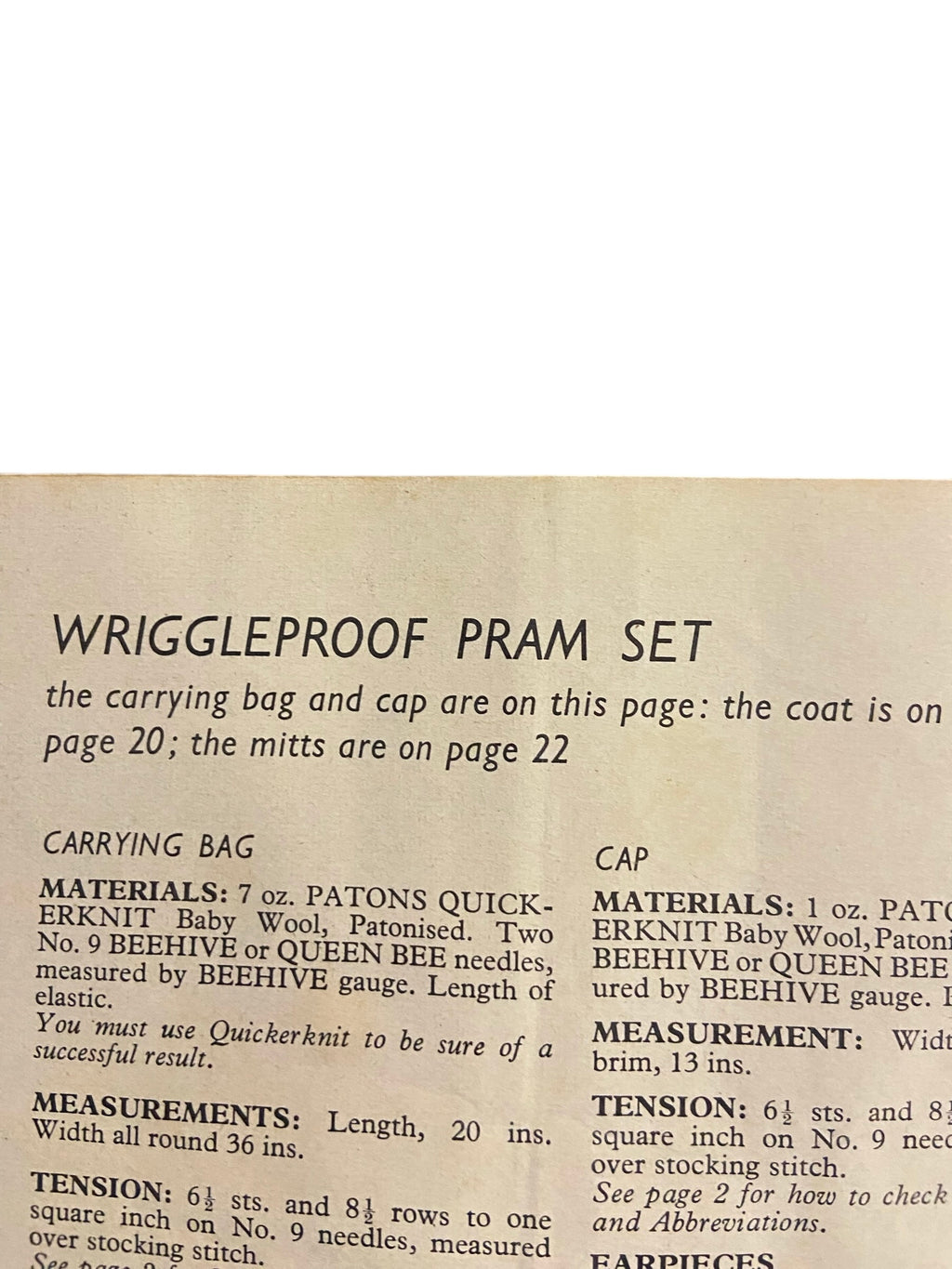 Vintage 1950s or 1960s First Woollies by stitch craft knitting pattern book for babies 6 months and under
