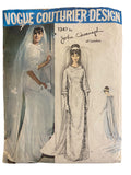 Vogue Couturier Design John Cavanagh vintage 1960s wedding gown sewing pattern Bust 34