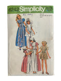 Simplicity 6242 vintage 1970s girl's dress and scarf sewing pattern. Breast 27 inches