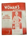 The New Zealand Woman’s weekly. July 5 1934. with sewing pattern unused, factory folded,  an attractive bed-jacket for cold mornings. Bust 34 inches.