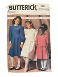 Butterick 6268 vintage 1980s designer Belle France child's dress sewing pattern. Size, 7, 8, 10. Breast 26, 27, 28.5 inches.