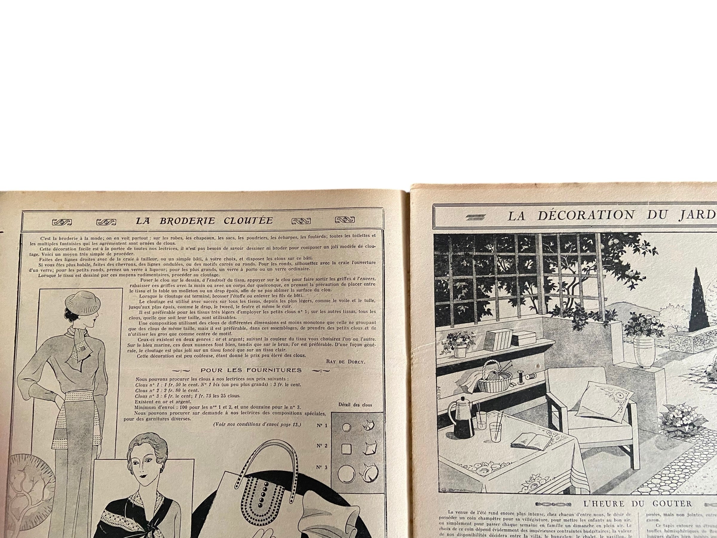 Mon Ouvrage 1 Juillet 1935 includes  knitting pattern for the blouse on the front cover