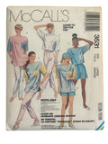 McCall’s 3531 vintage 1980s top and shorts sewing pattern. Bust 40 and 42 inches