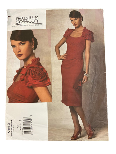 Vogue Designer Original v1162 Bellville Sassoon Dress sewing pattern. Bust 30.5, 31.5, 32.5, 34 inches