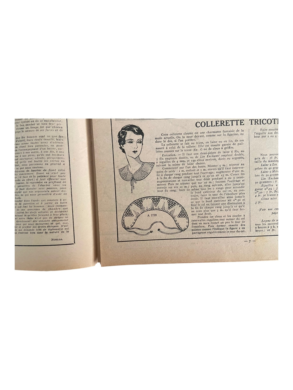 Mon Ouvrage 1 Aout 1935 includes  knitting pattern for the cardigan on the front cover