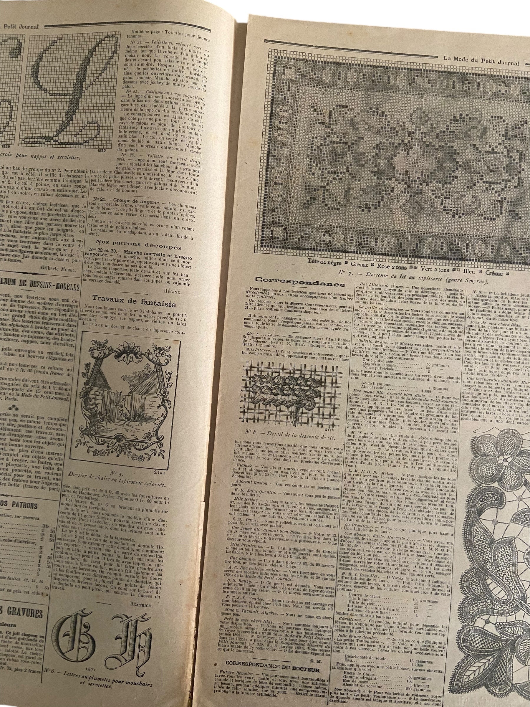 La Mode du Petit Journal 30 Mai 1897 French women’s magazine with a sewing pattern for a leg of mutton sleeve included