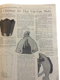 Australian home journal December 1st 1937 with four sewing patterns, unused, factory folded, three frocks bust 36 inches, child’s frock age 4 years