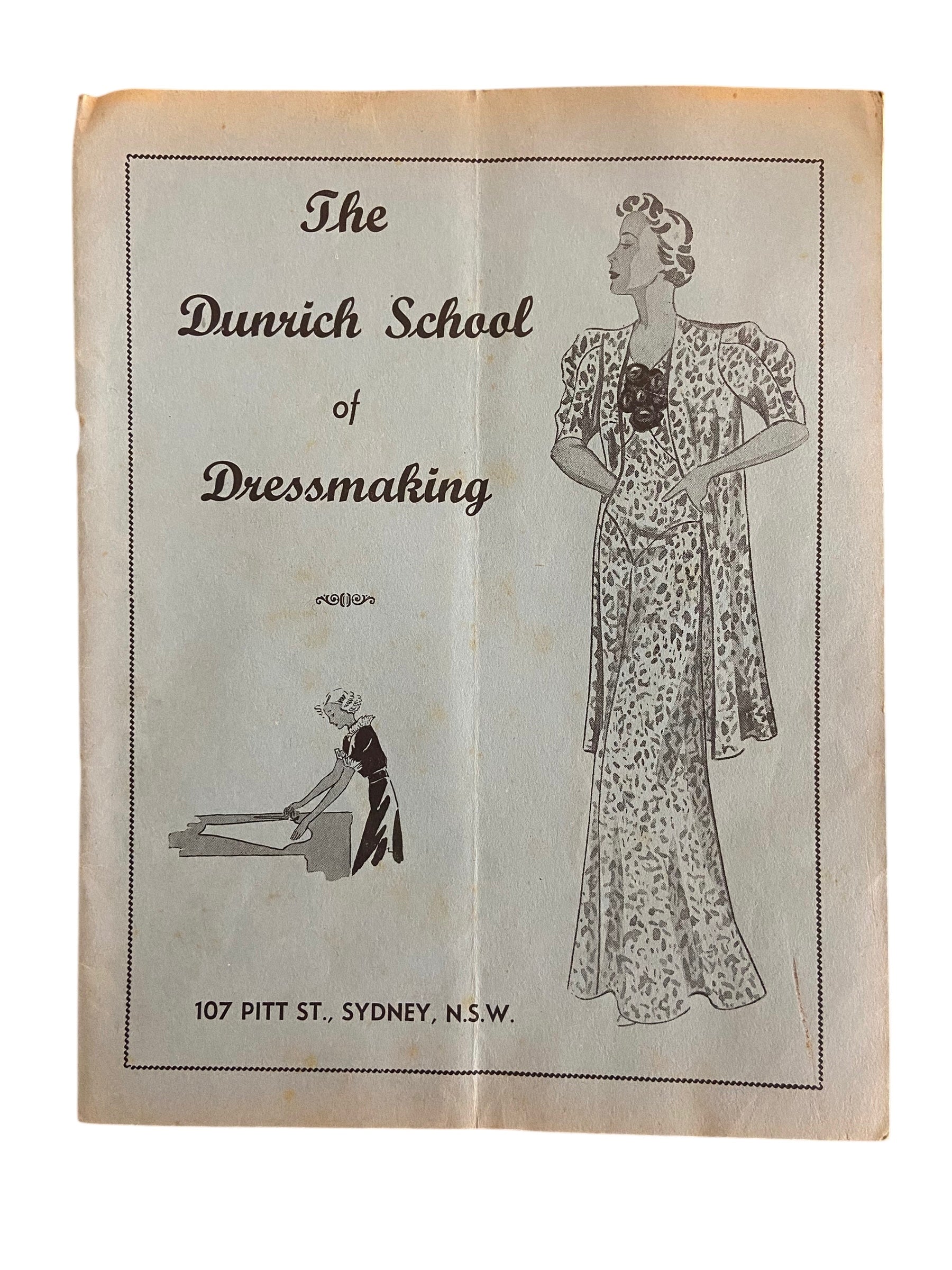Vintage 1930s The Dunrich School of Dressmaking sewing book