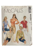 McCall’s M4384 tops sewing pattern. Bust 38, 40, 42, 44 inches