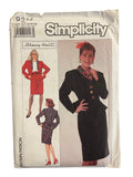 Simplicity 9314 vintage 1980s jacket and skirt suit sewing pattern. Bust 29.5, 30.5, 31.5 inches