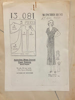 Home Journal 13.081 vintage 1930s “rest gown” UNPRINTED sewing pattern Bust 36 inches