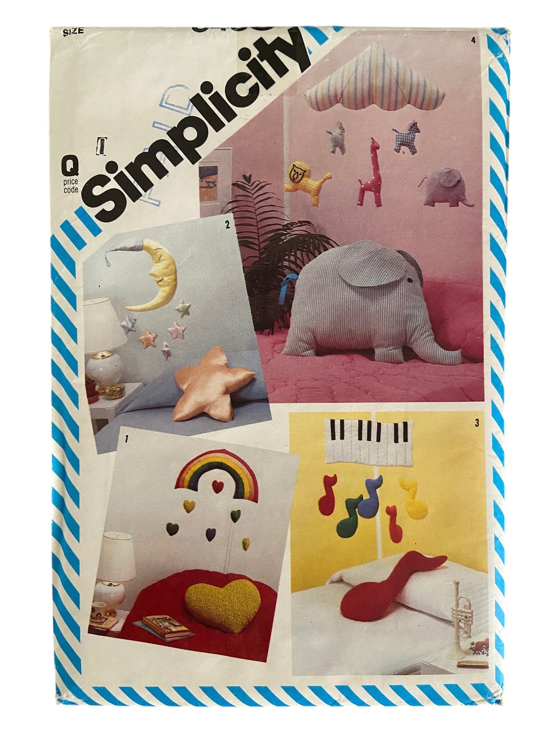 Simplicity crafts 6480 set of nursery mobiles and pillows sewing pattern.