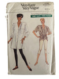 Vogue 7149 vintage 1990s shirt and leggings sewing pattern. Bust 30.5, 31.5, 32.5 inches