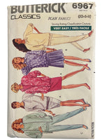 Butterick 6967 vintage 1980s jacket, dress, top, skirt and pants sewing pattern. Bust 30.5, 31.5, 32.5, 34, 36 inches
