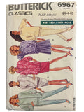 Butterick 6967 vintage 1980s jacket, dress, top, skirt and pants sewing pattern. Bust 30.5, 31.5, 32.5, 34, 36 inches