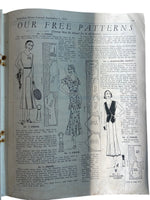 Australian home journal September 1st 1931 with four sewing patterns, unused, factory folded, two frocks and one sleeveless jacket bust 36 inches, child’s frock age 12 years