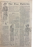 Australian home journal December 1st 1937 with four sewing patterns, unused, factory folded, three frocks bust 36 inches, child’s frock age 4 years