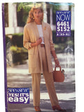 Butterick 6461 vintage 1990s jacket, top and pants sewing pattern. Bust 30.5 - 44 inches