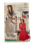 Vogue 7149 vintage 1980s career dress pattern. Bust 31.5, 32.5, 34 inches