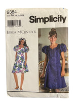 Simplicity 9384 vintage 1980s Jessica McClintock child’s party dress pattern Chest 26, 27, 28.5, 30, 32 inches