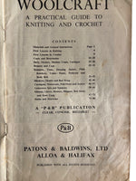 Vintage 1938 Paton’s and Baldwin’s Woolcraft knitting instruction and pattern book