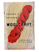 Vintage 1938 Paton’s and Baldwin’s Woolcraft knitting instruction and pattern book