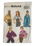 Butterick B5714 jacket and belt sewing pattern from the 2000s. Bust 29.5, 30.5, 31.5, 32.5, 34, 36 inches.