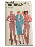 Butterick 6625 vintage 1980s jacket, skirt, blouse and pants sewing pattern Bust 32.5 inches