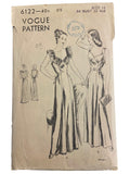 Vogue 6122 vintage 1950s nightgown sewing pattern. Bust 34 inches