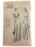 Vogue 6122 vintage 1950s nightgown sewing pattern. Bust 34 inches