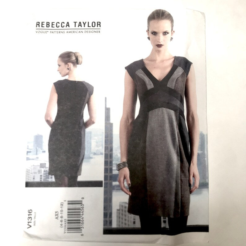 Vogue American Designer v1316 Rebecca Taylor dress sewing pattern. Bust 34 inches