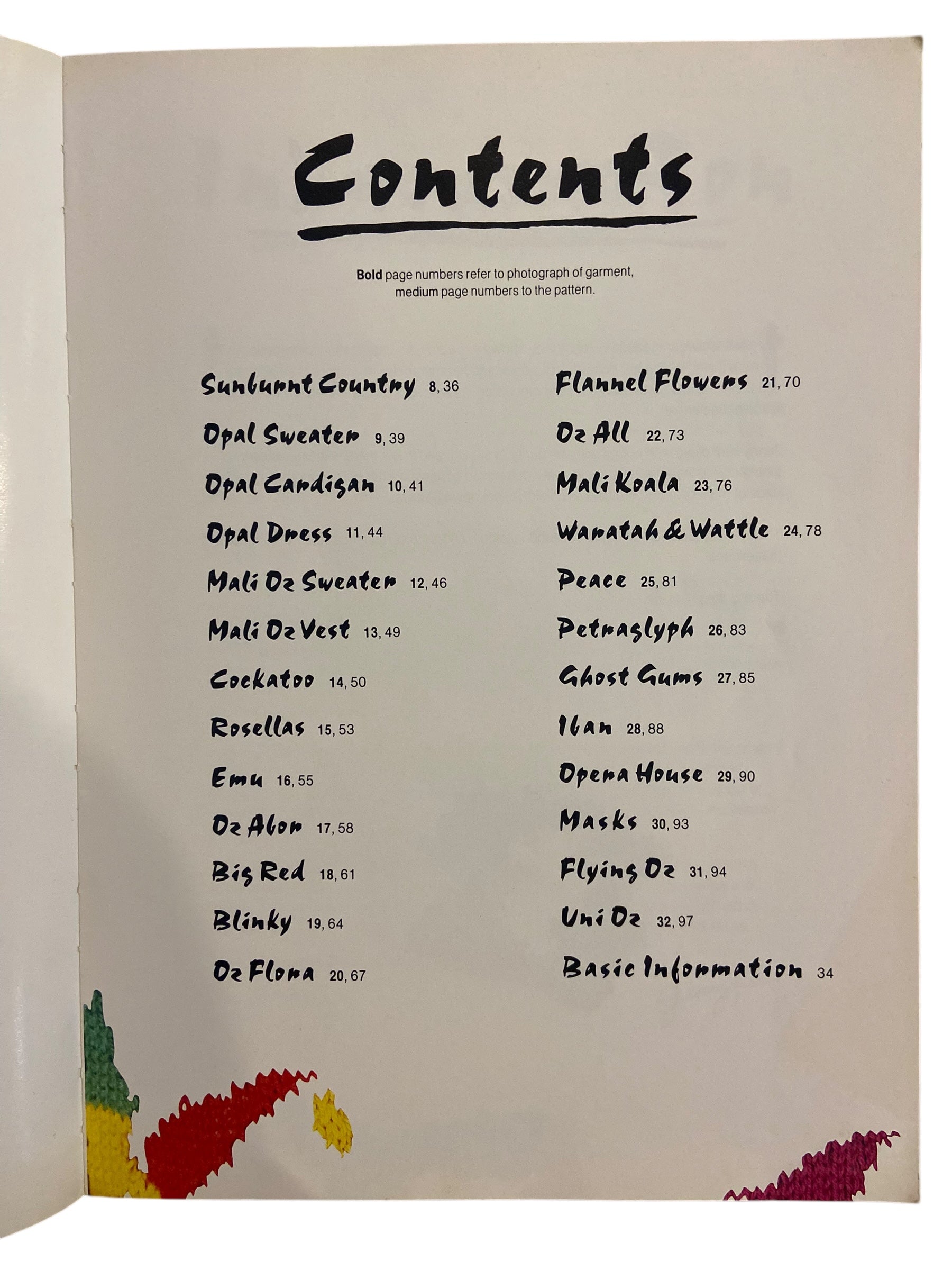 Vintage 1980s Jenny Kee winter knits instruction and pattern book