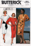 Butterick 3218 vintage 1980s Chetta B. dress sewing pattern. Bust 34, 36, 38 inches