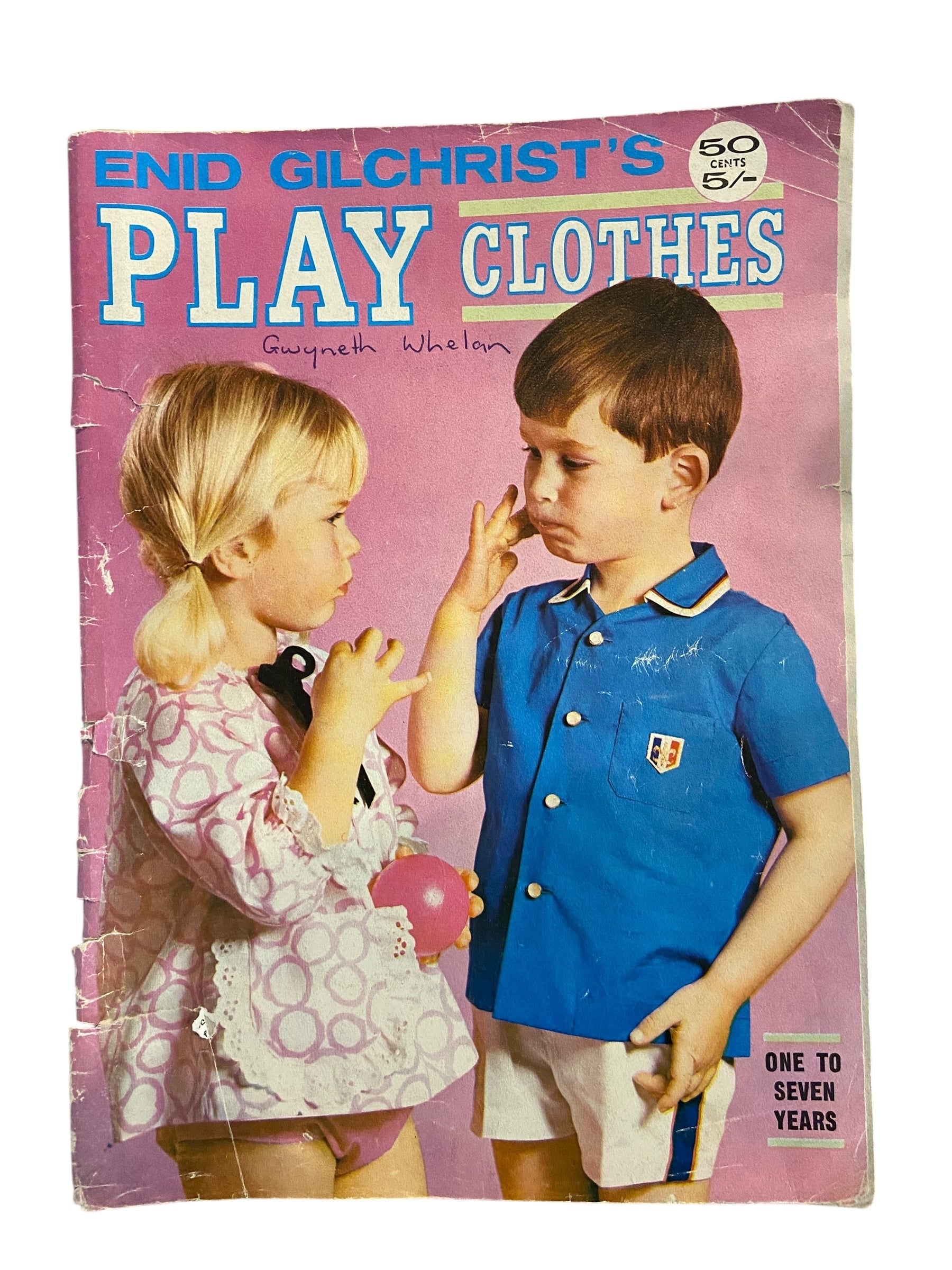Enid Gilchrist play clothes children's one to seven years draftable pattern book early 1960s, contains many draftable patterns