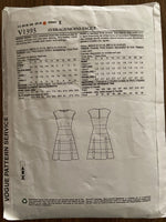 Vogue v1393 Vogue American Designer Kay Unger tiered dress pattern from 2014 Bust 30.5, 31.5, 32.5, 34, 36 inches