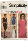 Simplicity 7194 vintage 1990s 2 hour dress sewing pattern. Bust 32, 34, 36 inches